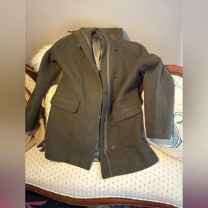 JCrew wool jacket, dark green